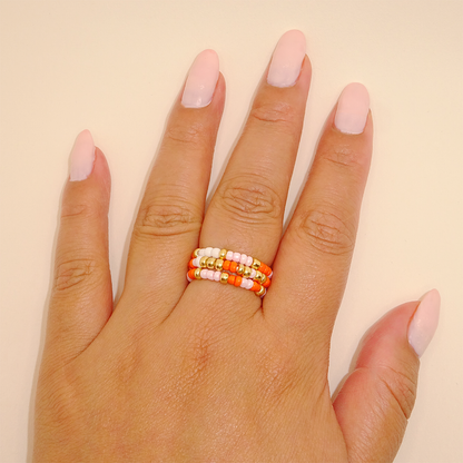 Set of 3 rings Sunset Glow