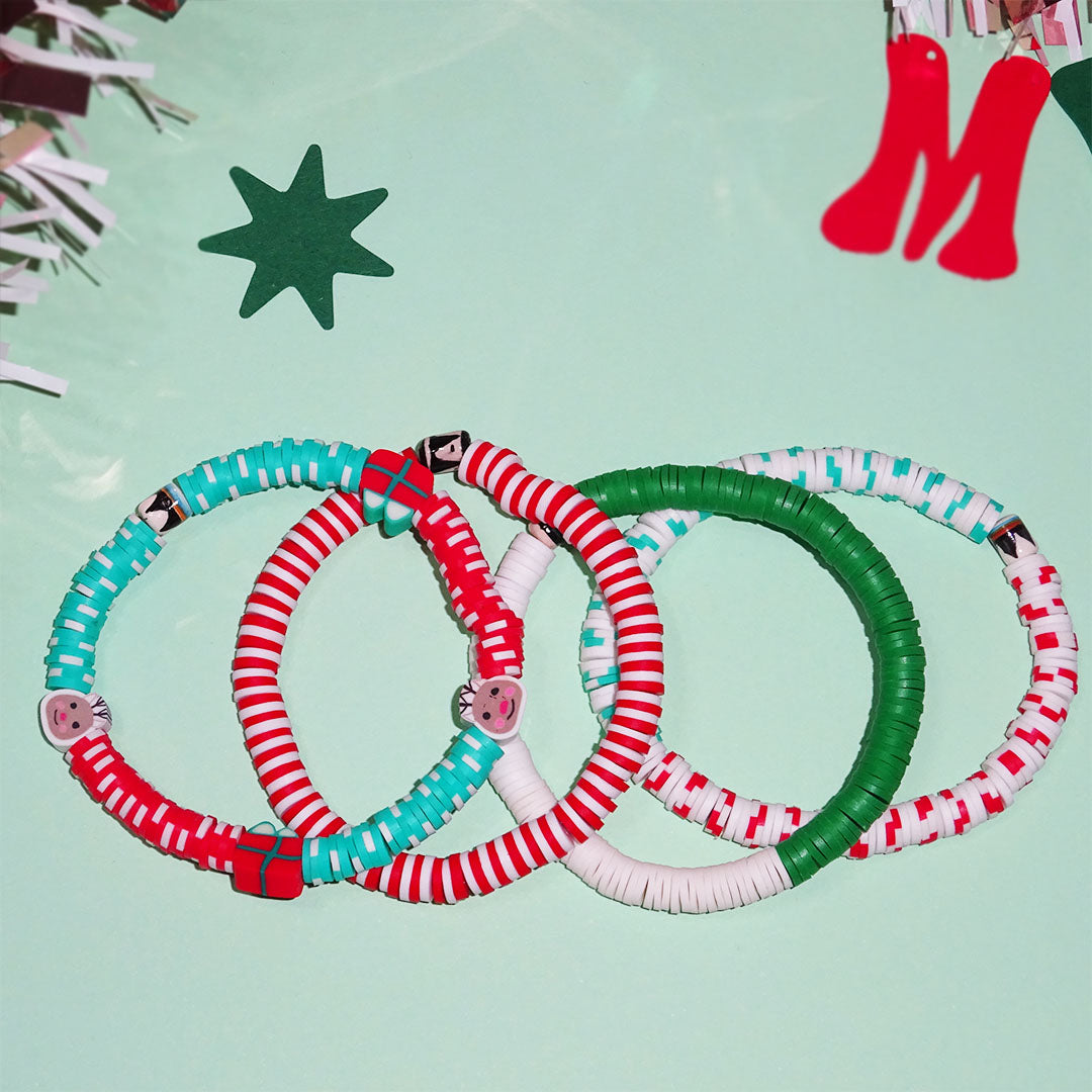 Set of 4 bracelets Holiday Joy