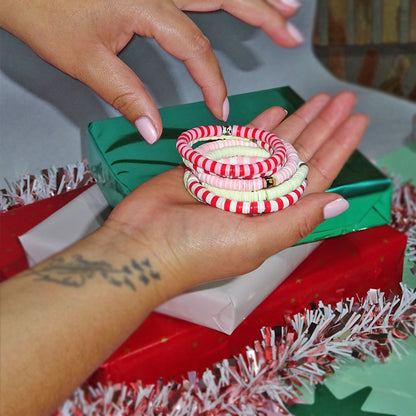 Set of 6 bracelets Candy Cane Dreams