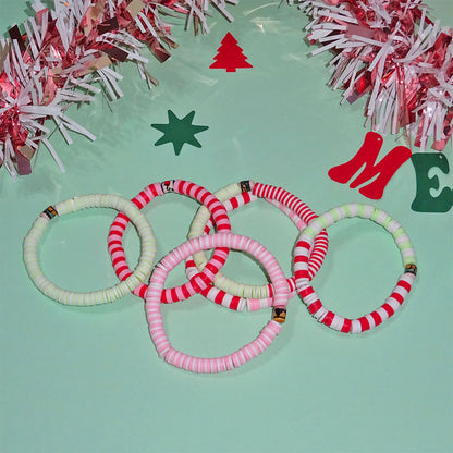 Set of 6 bracelets Candy Cane Dreams