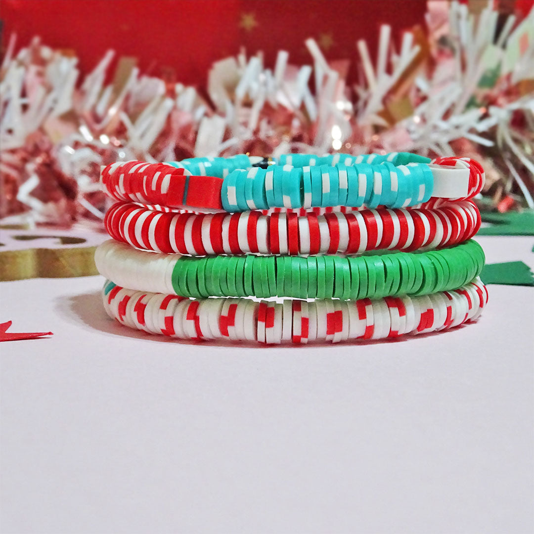 Set of 4 bracelets Holiday Joy