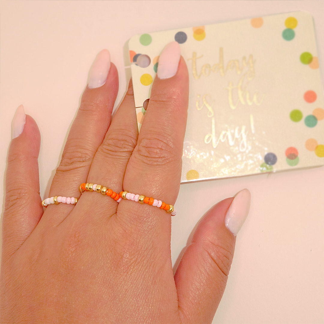 Set of 3 rings Sunset Glow