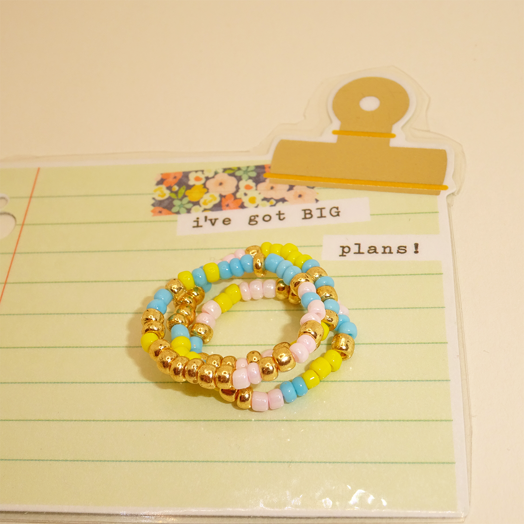 Set of 3 rings Pastel Dreams