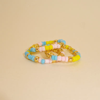 Set of 3 rings Pastel Dreams